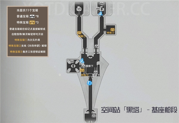 崩坏星穹铁道空间站黑塔基座舱段宝箱收集