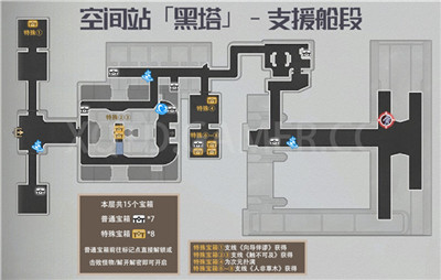 崩坏星穹铁道空间站黑塔支援舱段和收容舱段宝箱收集