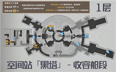 崩坏星穹铁道空间站黑塔支援舱段和收容舱段宝箱收集
