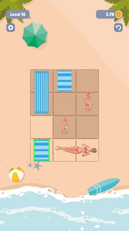 沙滩毛巾分类游戏截图2