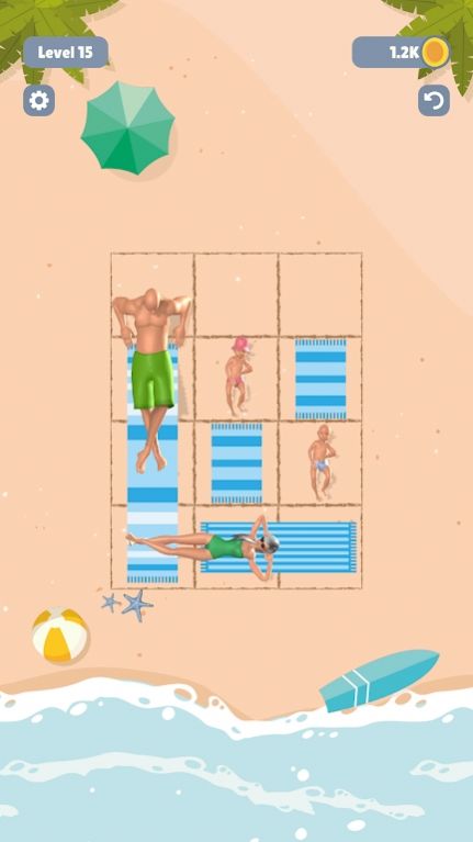 沙滩毛巾分类游戏截图1