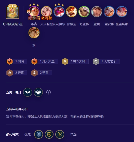 云顶之弈五周年时光机阵容推荐 6决斗3天龙2天将