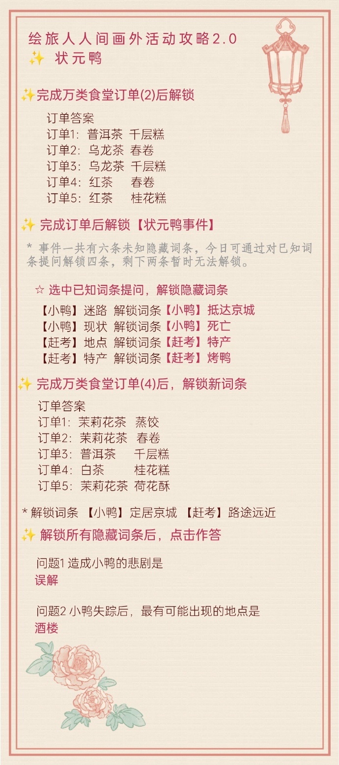 时空中的绘旅人人间画外状元鸭答案