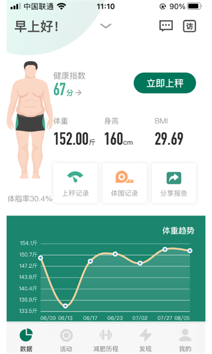 悦小妖体脂秤app截图2