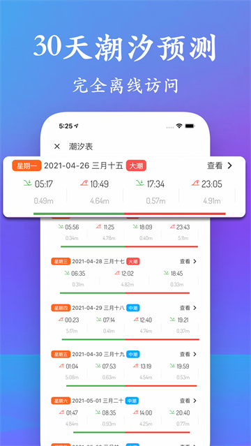 潮汐表截图5